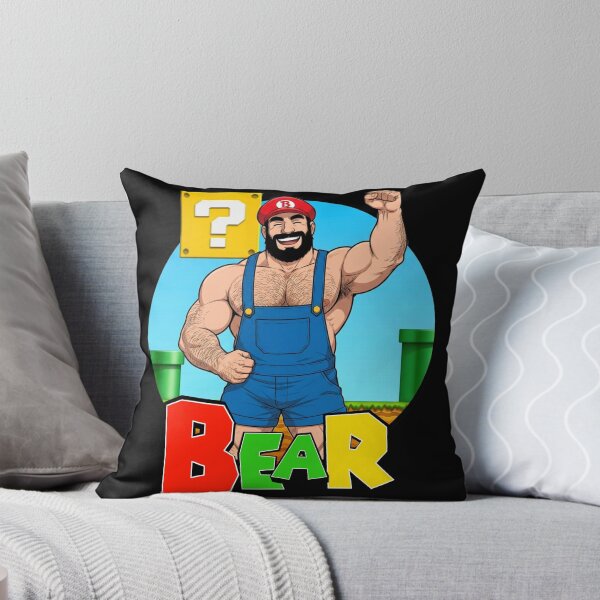 Item preview, Bear Level Up | Retro Plumber Inspired Gay Bear Design designed and sold by BrokenLabel.