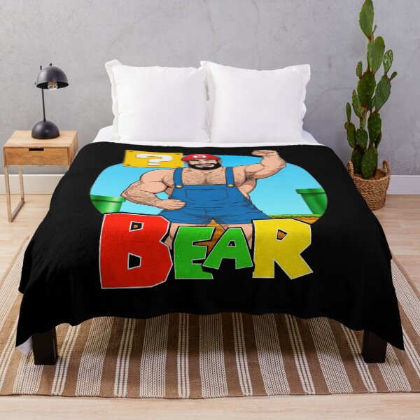 Item preview, Bear Level Up | Retro Plumber Inspired Gay Bear Design designed and sold by BrokenLabel.