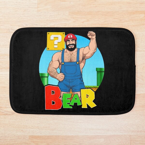 Item preview, Bear Level Up | Retro Plumber Inspired Gay Bear Design designed and sold by BrokenLabel.