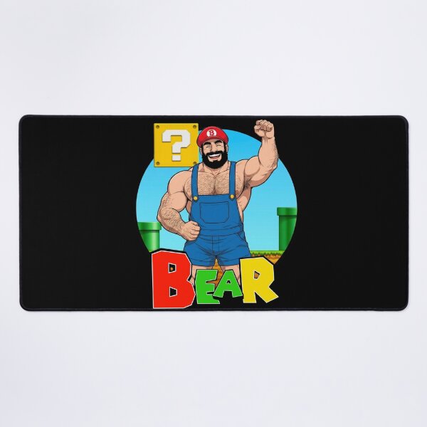 Item preview, Bear Level Up | Retro Plumber Inspired Gay Bear Design designed and sold by BrokenLabel.
