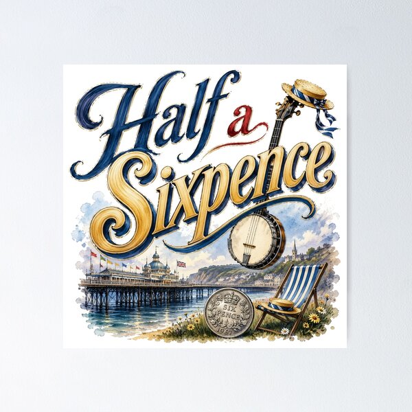 Item preview, Half a Sixpence the Musical designed and sold by Lyric Vault - Rock on.