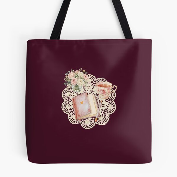 Item preview, Aesthetic Vintage Journal Tea Cup and Pink Roses Watercolor designed and sold by Akira Design Store.