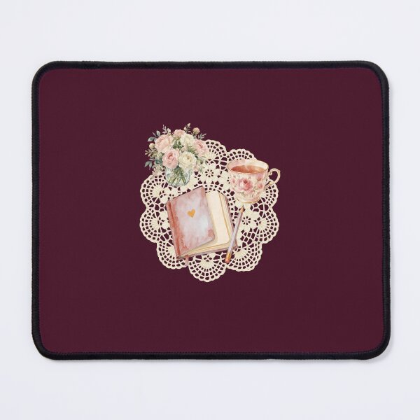 Item preview, Aesthetic Vintage Journal Tea Cup and Pink Roses Watercolor designed and sold by Akira Design Store.