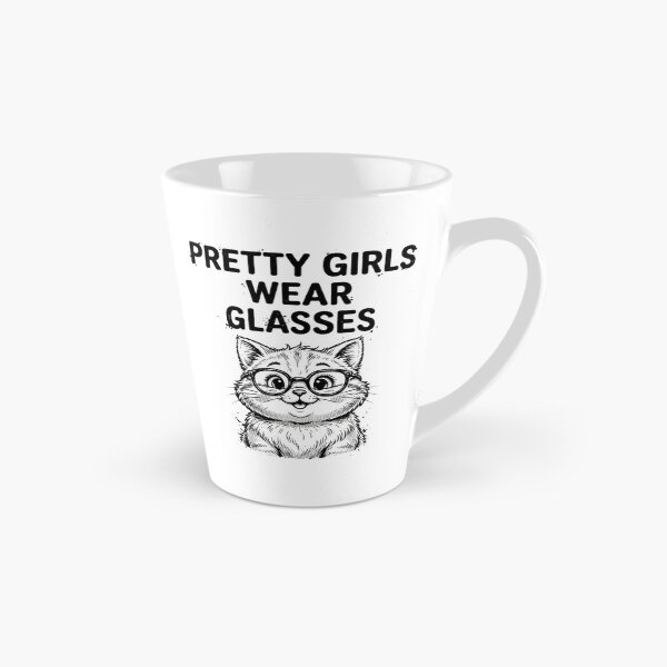 Item preview, Pretty Girls Wear Glasses Cute Cat Bookish Girls Glasses Funny Pun designed and sold by Yellowriversss.