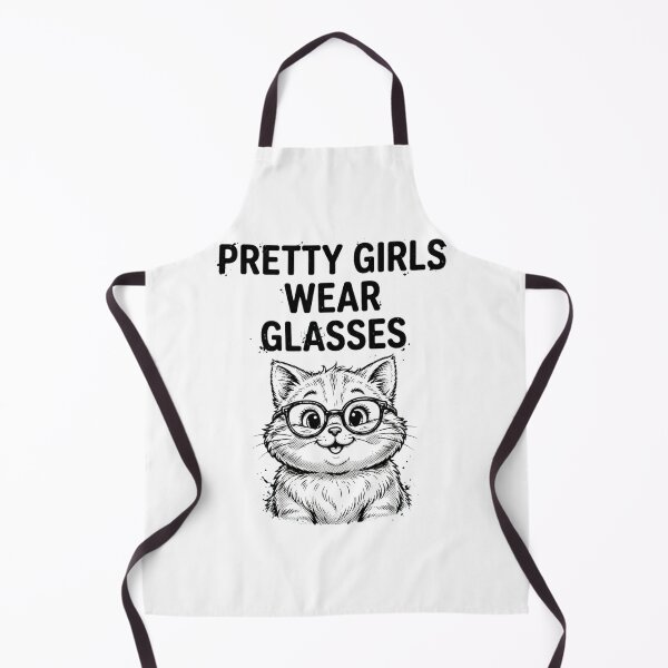 Item preview, Pretty Girls Wear Glasses Cute Cat Bookish Girls Glasses Funny Pun designed and sold by Yellowriversss.