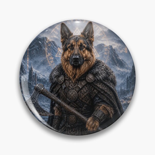 Item preview, Viking German Shepherd Warrior Art designed and sold by ASWIN STUDIO.