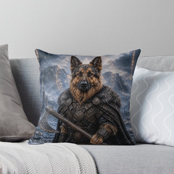 Item preview, Viking German Shepherd Warrior Art designed and sold by ASWIN STUDIO.