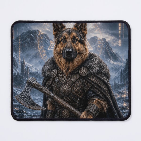 Item preview, Viking German Shepherd Warrior Art designed and sold by ASWIN STUDIO.