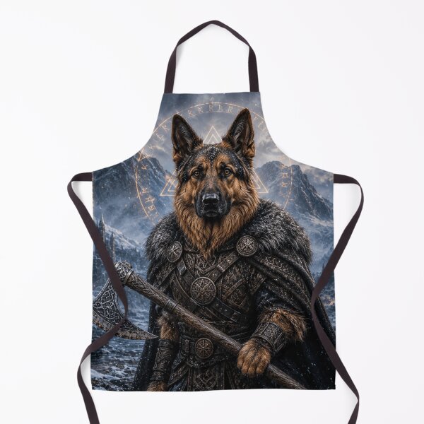 Item preview, Viking German Shepherd Warrior Art designed and sold by ASWIN STUDIO.