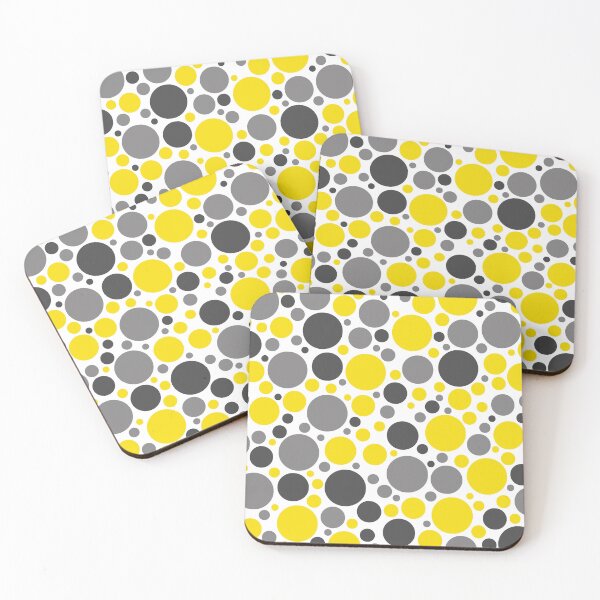 Item preview, Yellow, Gray And Black Large Scattered Dots Pattern designed and sold by DEC02.