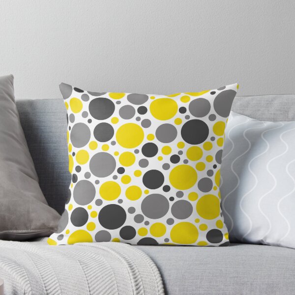 Item preview, Yellow, Gray And Black Large Scattered Dots Pattern designed and sold by DEC02.