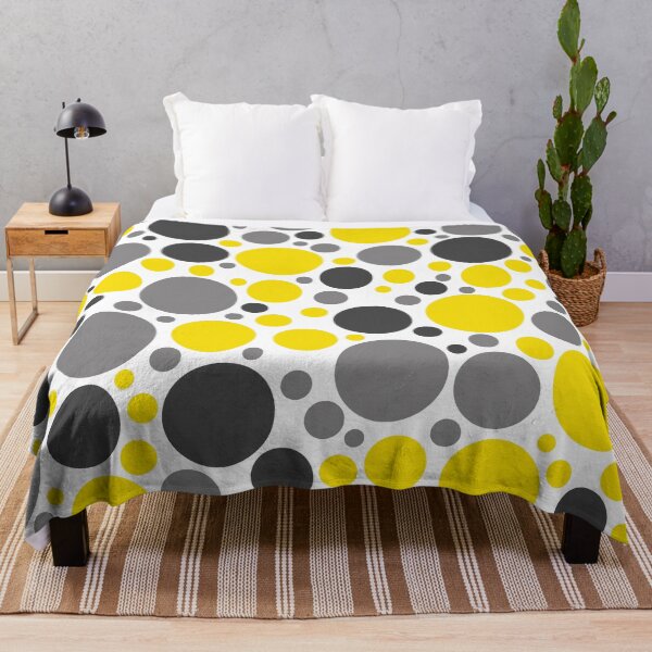 Item preview, Yellow, Gray And Black Large Scattered Dots Pattern designed and sold by DEC02.