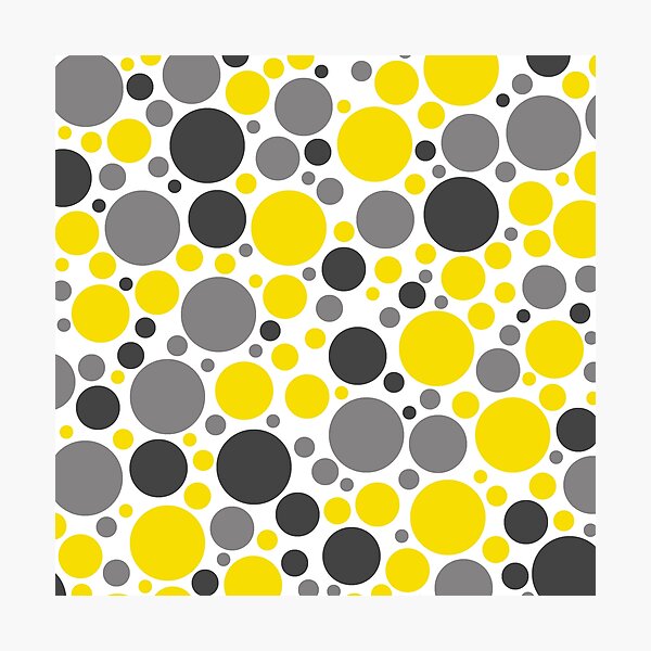 Item preview, Yellow, Gray And Black Large Scattered Dots Pattern designed and sold by DEC02.