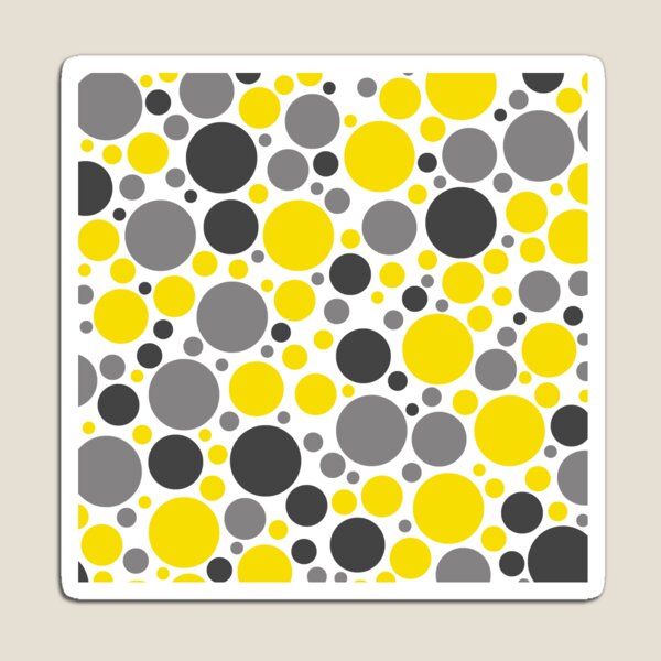 Item preview, Yellow, Gray And Black Large Scattered Dots Pattern designed and sold by DEC02.