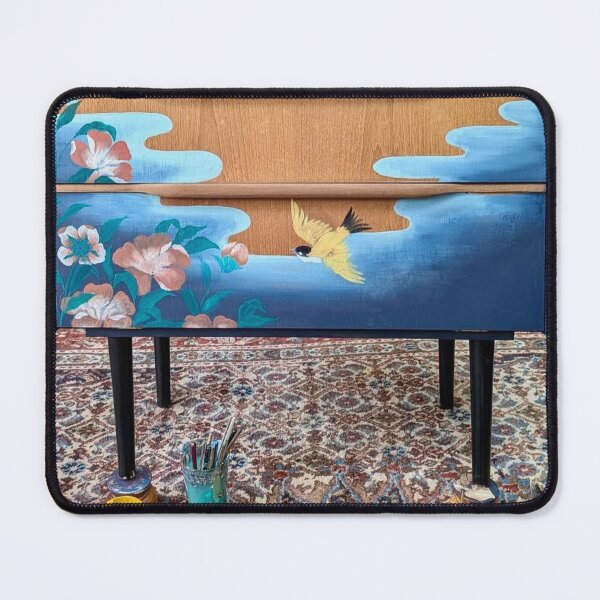 Item preview, Cozy Stam1na Band Upholstered Bed Retreat designed and sold by Mariflowers.
