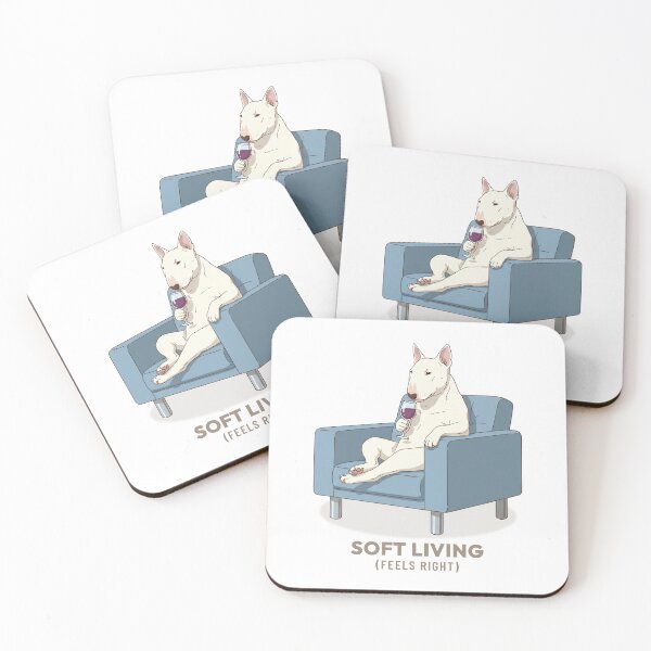 Item preview, English Bull Terrier Drinking Dark Wine Vintage Aesthetic designed and sold by COZY VINTAGE animal.