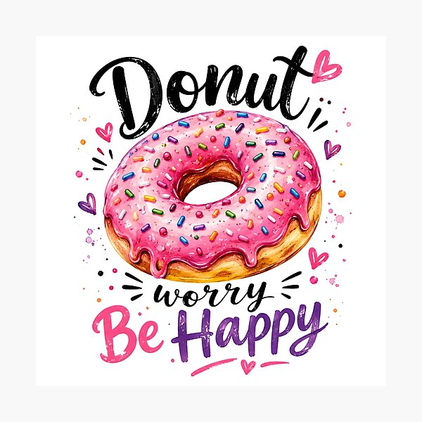 Item preview, Donut Worry Be Happy designed and sold by trendspatterns.