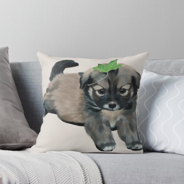 Item preview, Cute Dog with a Leaf designed and sold by AuraBerryArt.