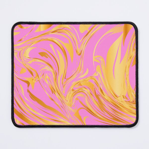 Item preview, Pink And Yellow Golden Marbled Art Swirls Design designed and sold by DEC02.