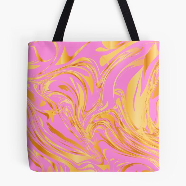 Item preview, Pink And Yellow Golden Marbled Art Swirls Design designed and sold by DEC02.