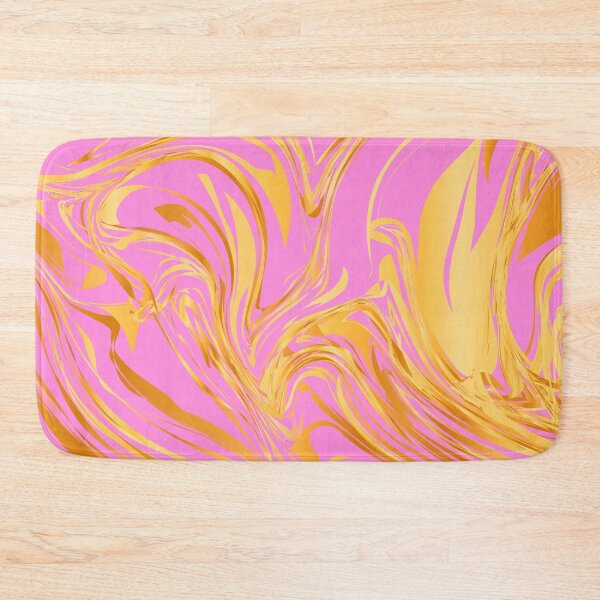 Item preview, Pink And Yellow Golden Marbled Art Swirls Design designed and sold by DEC02.