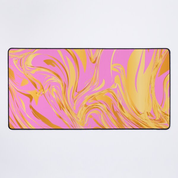 Item preview, Pink And Yellow Golden Marbled Art Swirls Design designed and sold by DEC02.
