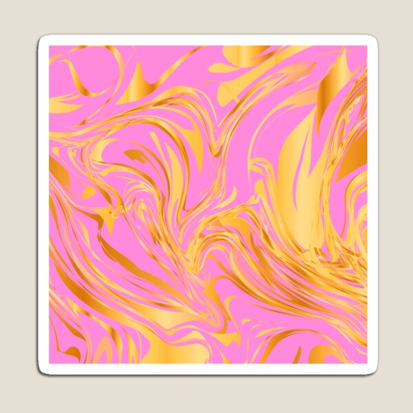 Item preview, Pink And Yellow Golden Marbled Art Swirls Design designed and sold by DEC02.