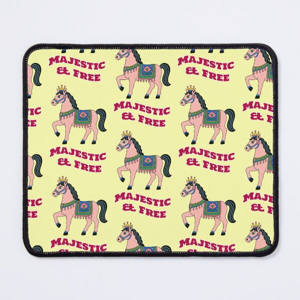 Item preview, Majestic & Free Horse Folk Art Saying designed and sold by Mauswohn.
