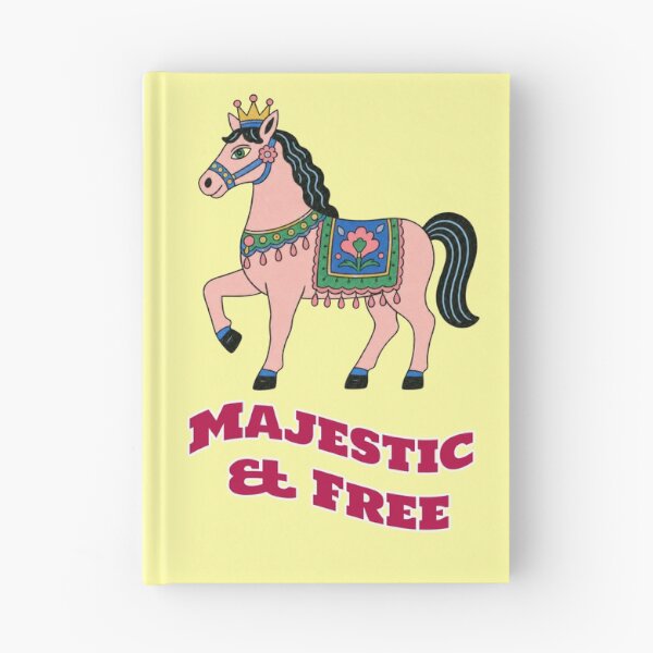 Item preview, Majestic & Free Horse Folk Art Saying designed and sold by Mauswohn.