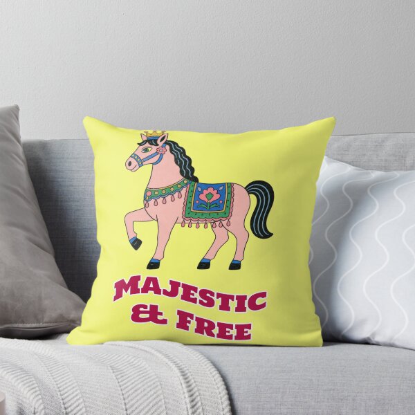 Item preview, Majestic & Free Horse Folk Art Saying designed and sold by Mauswohn.