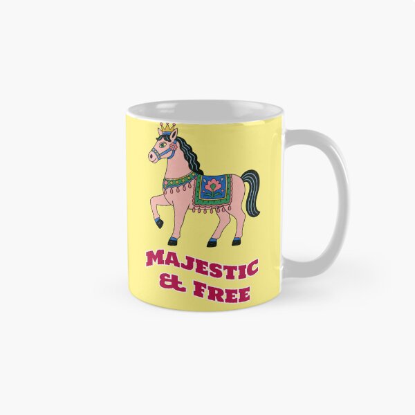 Artikelvorschau, Majestic & Free Pferd Folk Art Spruch entworfen und verkauft von Mauswohn.