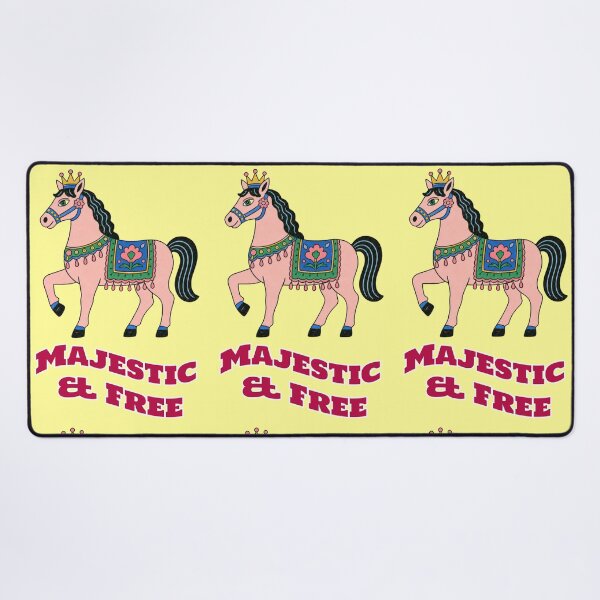 Item preview, Majestic & Free Horse Folk Art Saying designed and sold by Mauswohn.