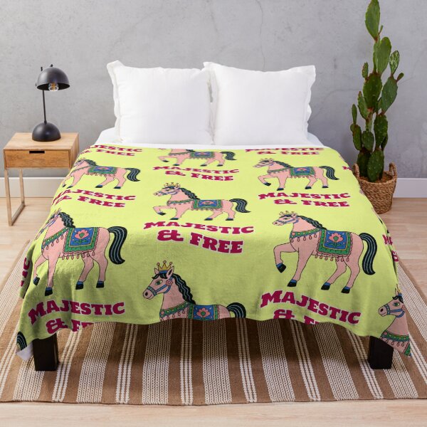 Item preview, Majestic & Free Horse Folk Art Saying designed and sold by Mauswohn.