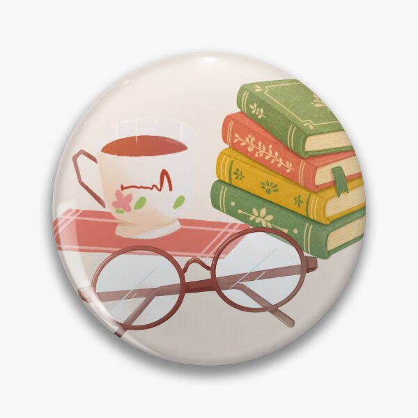 Item preview, Cozy Stack of Vintage Books Tea Cup and Reading Glasses designed and sold by Akira Design Store.