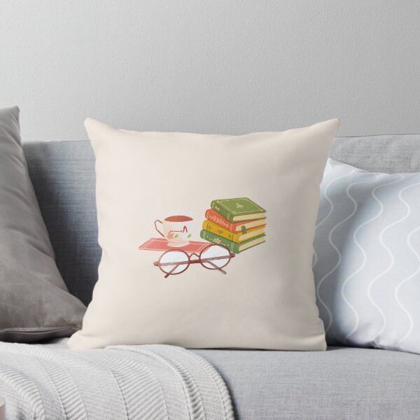 Item preview, Cozy Stack of Vintage Books Tea Cup and Reading Glasses designed and sold by Akira Design Store.