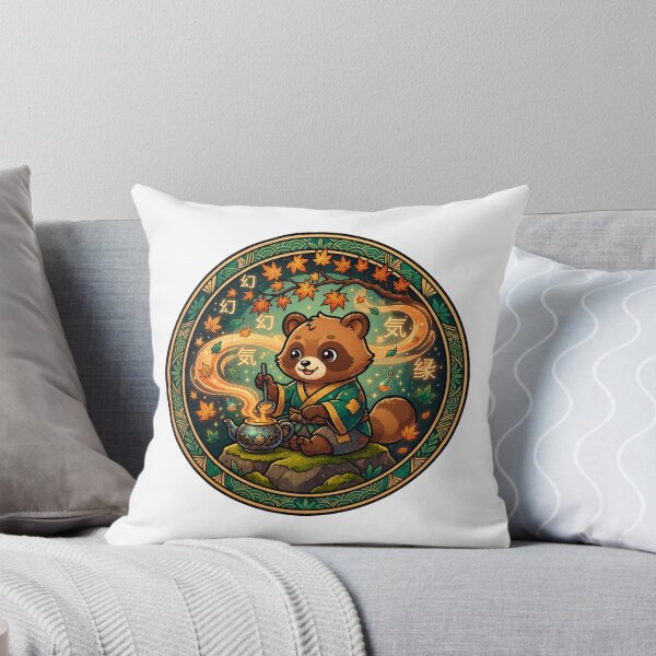 Item preview, Mystic Tanuki Alchemist | Magical Raccoon Dog | Japanese Folklore | Autumn Potion Brewer | Kawaii Yokai | Fantasy Forest Spirit designed and sold by MrDev.