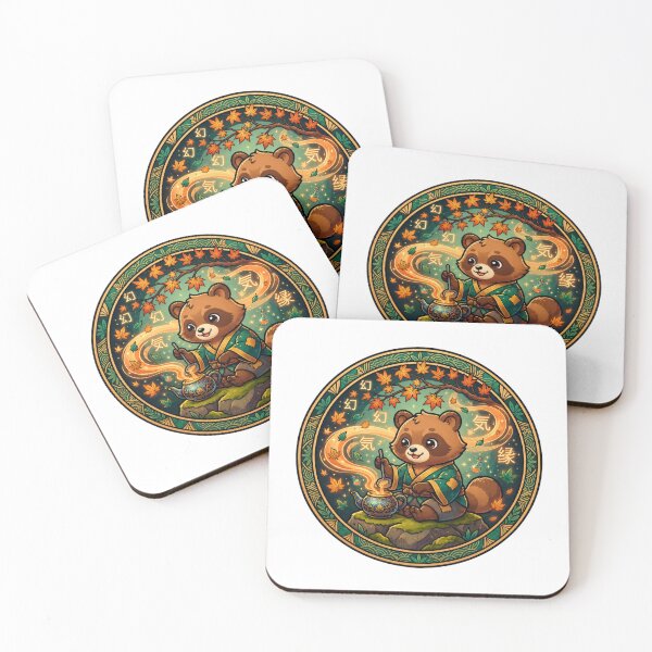Item preview, Mystic Tanuki Alchemist | Magical Raccoon Dog | Japanese Folklore | Autumn Potion Brewer | Kawaii Yokai | Fantasy Forest Spirit designed and sold by MrDev.