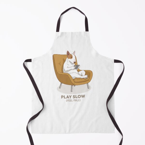 Item preview, Bull Terrier Playing Handheld Video Games Retro Aesthetic designed and sold by COZY VINTAGE animal.