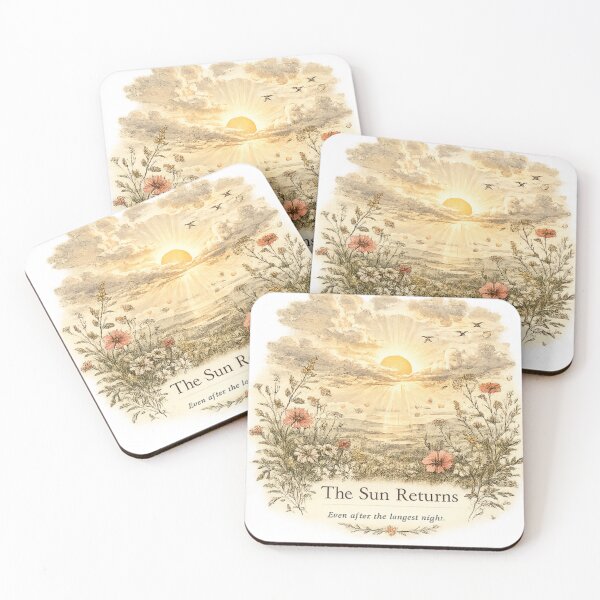 Item preview, The Sun Returns | Vintage Botanical Sunrise Art designed and sold by Desvyn.