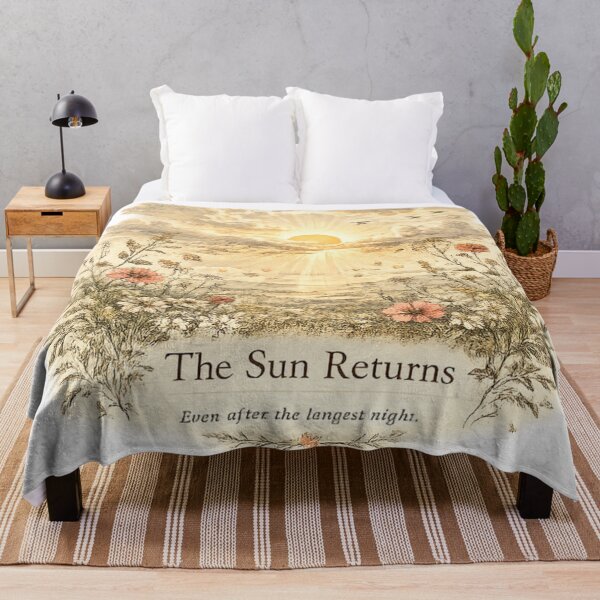 Item preview, The Sun Returns | Vintage Botanical Sunrise Art designed and sold by Desvyn.