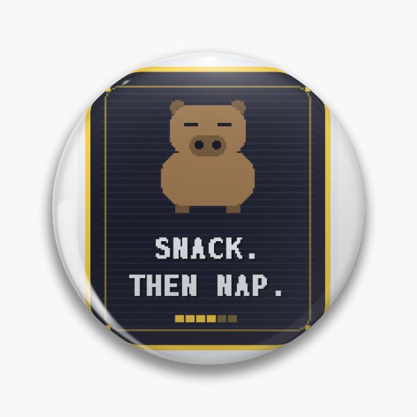 Item preview, Snack. Then Nap. — Funny Pixel Art Cozy Gremlin designed and sold by One More Run.