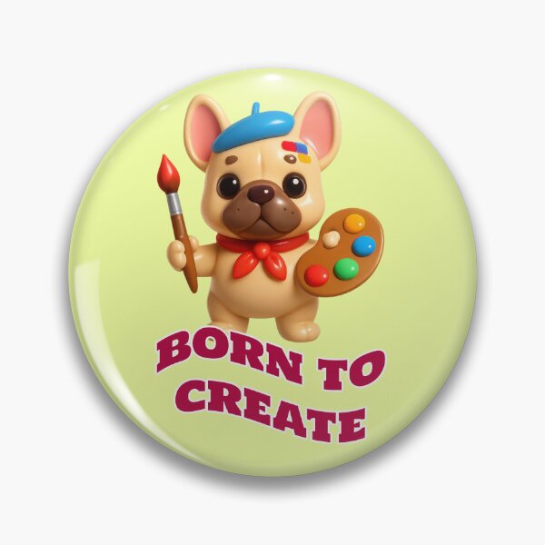 Artikelvorschau, Born To Create Künstler Hund Spruch entworfen und verkauft von Mauswohn.