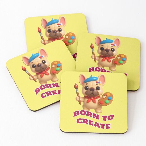 Item preview, Born To Create Artist Dog Quote designed and sold by Mauswohn.