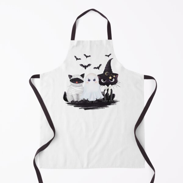 Item preview, Cute Halloween Black Cat Gang - Mummy, Ghost, Witch Cats designed and sold by poonzapoon.