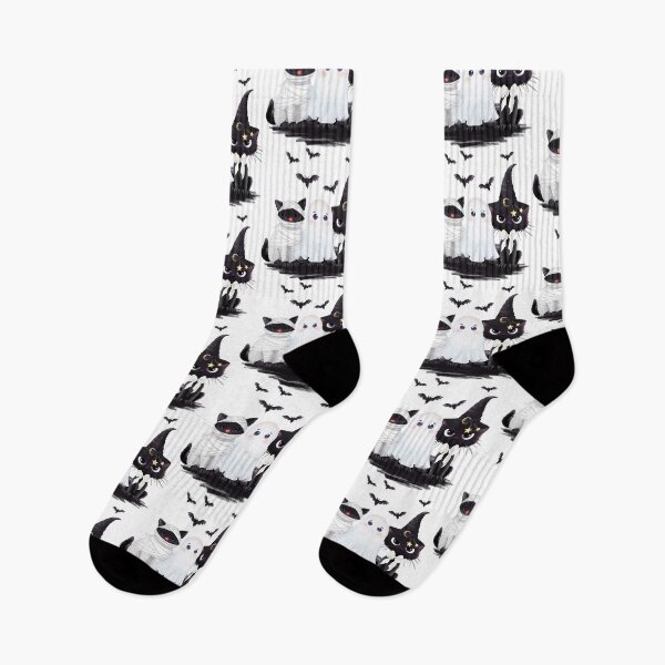 Item preview, Cute Halloween Black Cat Gang - Mummy, Ghost, Witch Cats designed and sold by poonzapoon.