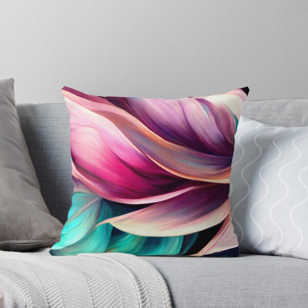 Item preview, Pink And Aqua Floral Swirls Close-Up Abstract Art:  designed and sold by DEC02.