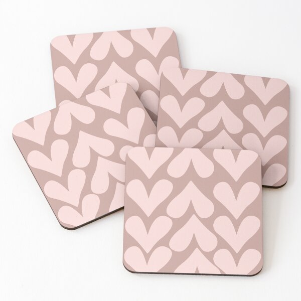 Item preview, Aesthetic Cute Dusty Pink Heart Pattern designed and sold by ​Jyoti Digital Artist.