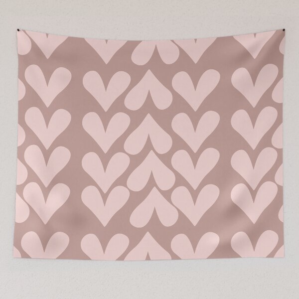 Item preview, Aesthetic Cute Dusty Pink Heart Pattern designed and sold by ​Jyoti Digital Artist.