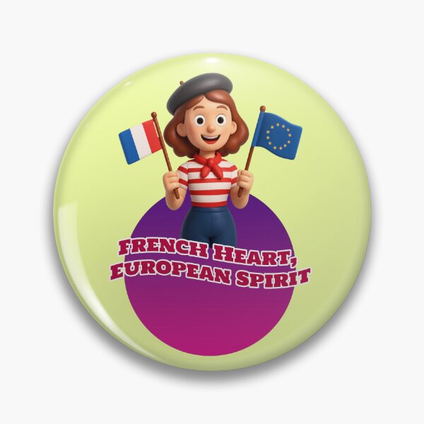 Item preview, French Heart European Spirit France Europe saying designed and sold by Mauswohn.