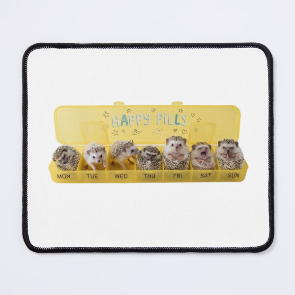 Item preview, Hedgehog happy pills medicine doctor doc cute kawaii funny adorable vet veterinarian designed and sold by CheeseBlueprint.